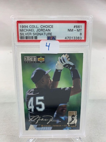 1994 Collectors Choice Michael Jordan Silver Signature PSA 8