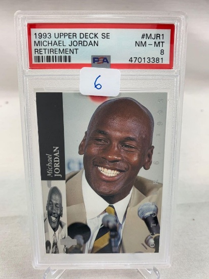 1993 Upper Deck SE Michael Jordan Retirement PSA 8