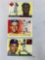 (3) 1955 Topps Jackie Robinson, Ted Williams, and Joe Collins - Poor condition