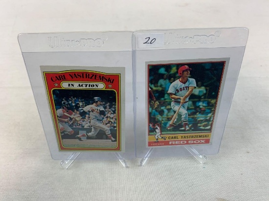 (2) Carl Yastrzemski Cards 1972 & '76