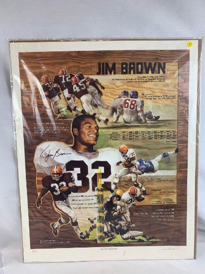 Jim Brown “Career Poster”  (27”x33”) Signed by Artist