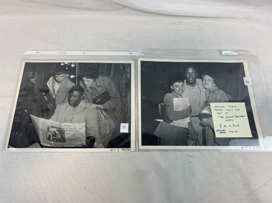 Very Rare !! - (2) Original “Jackie Robinson Story” Movie Studio Photos