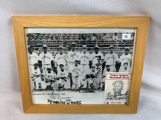 1940's Negro League Players signed Photo (4) signatures