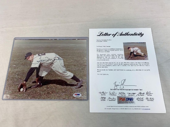 Billy Martin Signed 8x10 Photo w/ PSA/DNA Authentication