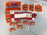 Reggie Jackson wrappers and a Atlanta braves sugar packet