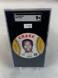 1976 Crane Discs Hank Aaron  Graded Mint 9