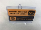 1955 Detroit Tigers A.L. Schedule Booklet (Very Clean)