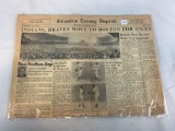 Rare 1948 World Series Newspaper w/ Satchell Paige !!!!!
