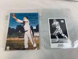 (2) Cleveland Browns Autographs – Dante Lavelli & Bernie Kosar Photos