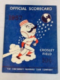 1957 Cincinnati Redlegs Official Scorecard (HOFer Frank Robinson)