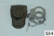 Peerless Handcuffs    W/1 Key    In Leather Pouch    Condition: Good