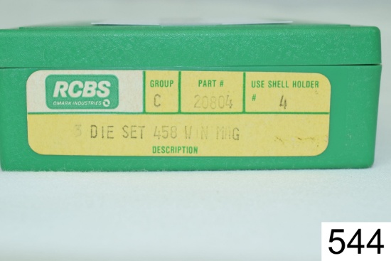 RCBS    3 Die Set    .458 Win Mag    Condition: Very Good