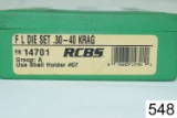 RCBS    2 Die Set    .30-40 Krag    W/Shellholder    Condition: Excellent