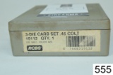 RCBS    3 Die Set    .45 Colt    Carbide    Condition: Fair