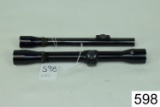 Lot of 2 Scopes    A: Lyman  All American  4x    B: Norman-Ford  Texan  Post Reticle    Condition: F