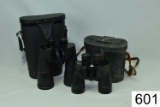 Lot of 2 Binoculars    A: US Navel Gun Factory  MK-37  9x63  1944  Condition: Fair    B: Bausch & Lo