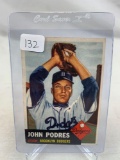 1953 Topps John Podres #263 Rookie Short Print High Number Creased - Tough Card