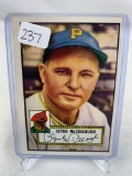 1952 Topps Clyde MCullough #218 EX Fresh - Centering Holds it Back