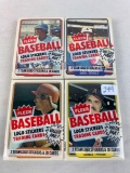 (4) 1982 Fleer Baseball Cello Packs - Possible Ripken Jr. Roookie