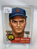 1953 Topps Dave Madison #99 EX Fresh - Centering Holds It Back