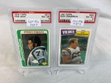 HOF FB Rookie Card Lot PSA 8