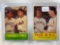 Two 1963 Topps Baseball Cards - Friendly Foes with Duke Snider & Gil Hodges card #68 & Pride of N.L.