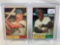 Two 1961 Topps Baseball Cards - Willie McCovey card #517 & Duke Snider card #443 - Off Center EX Con