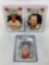 Three 1961 Topps Baseball High Number Cards - Sporting News Cards of Frank Herrera #569; Nellie Fox