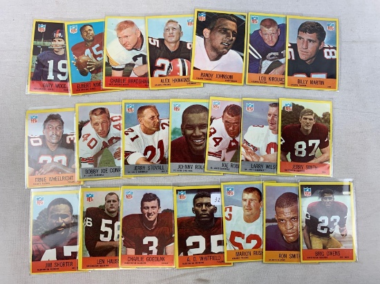 Twenty-one 1967 Philadelphia Brand Redskins, Cardinals, Falcons & Saints Football Cards