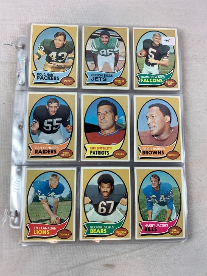 1970 Topps Football Partial Set including 120 different cards