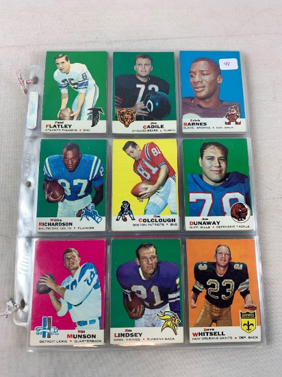 1969 Topps Football Partial Set including 122 different cards