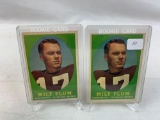 Two 1958 Topps Milt Plum Rookie Football Cards