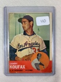1963 Topps Baseball Sandy Koufax card #210 - Off Center EX Condition