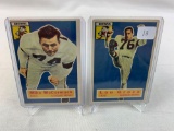 Two 1956 Topps Cleveland Brown Football Cards - Groza & McCormack