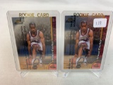 Two 1998-99 Topps Finest Basketball Rookie Cards - Vince Carter card #230 - MT Condition with Topps