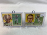 Two 1957 Topps Cleveland Brown Football Cards - Renfro & Johnson