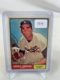 One 1961 Topps Baseball Cards - Sandy Koufax card #344 - Off Center EX Condition