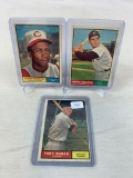 Three 1961 Topps Baseball Cards - Tony Kubek card #265; Rocky Colavito card #330 & Frank Robinson ca