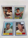 Four 1961 Topps Baseball Cards - Al Kaline card #429; Bill Skowron card #371; Ken Boyer card #375 &