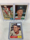 Three 1961 Topps Baseball Cards - Luis Aparicio card #440; Jim Bunning card #490 & Jim Maloney card