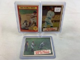 Three 1961 Topps Baseball Cards - Baseball Thrills 