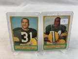 Two 1963 Topps Football Cards - Willie Wood Rookie & Jim Taylor