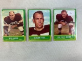 Three 1963 Topps Cleveland Brown Football Cards - Smith, Fiss & Gain