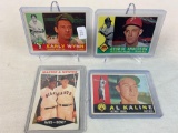 Four 1960 Topps Baseball Cards - Early Wynn #1; Al Kaline #50; George Anderson #34 & '
