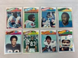 Eight 1974 Topps Football Cards - Cliff Branch #470; Randy White #342; Vince Papale Rookie #397; Lyn