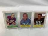Three 1964 Philadelphia Brand Rookie Football Cards - Gary Collins, Cornell Green & Bill Brown