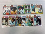 Twelve 1979 Topps Football Cards - Shell Rookie #411; J. Jefferson Rookie #217; DeBerg Rookie #77; G