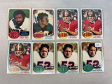 Eight 1976 Topps Football Cards - Three Randy Gradishar Rookie #257; Three Stee Spurrier #274; Larry