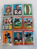 Thirty Vintage Cleveland Brown Football Cards - 1960's & 1970's - VG+ to EX+ Condition