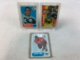 Three 1968 Topps Football Rookie Cards - Grabowski, Little & Russell